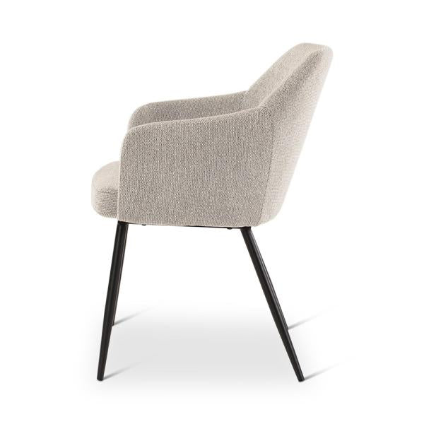 SOLIN armchair naturel, anthracite metal legs