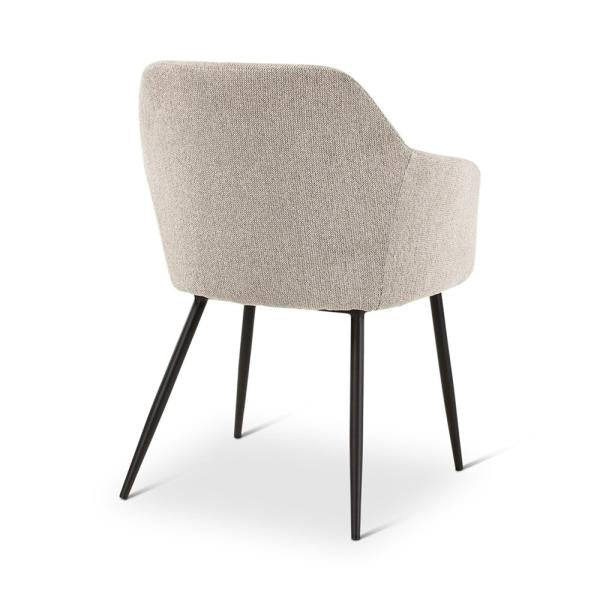 SOLIN armchair naturel, anthracite metal legs