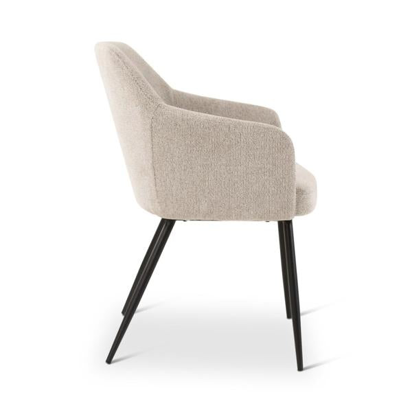 SOLIN armchair naturel, anthracite metal legs