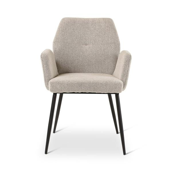 VIGO armchair naturel, anthracite metal legs