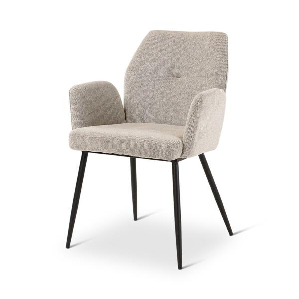 VIGO armchair naturel, anthracite metal legs