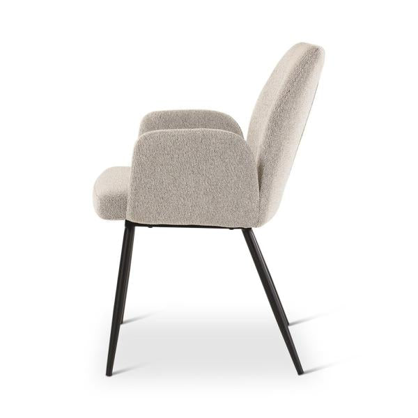VIGO armchair naturel, anthracite metal legs