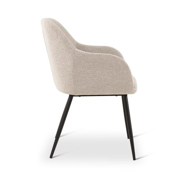 LYS armchair naturel, anthracite metal legs