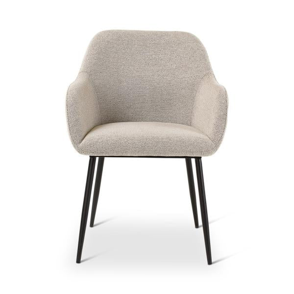 LYS armchair naturel, anthracite metal legs