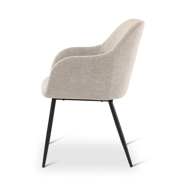 LYS armchair naturel, anthracite metal legs