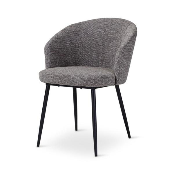 CRES armchair dark grey, anthracite metal legs