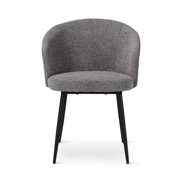 CRES armchair dark grey, anthracite metal legs