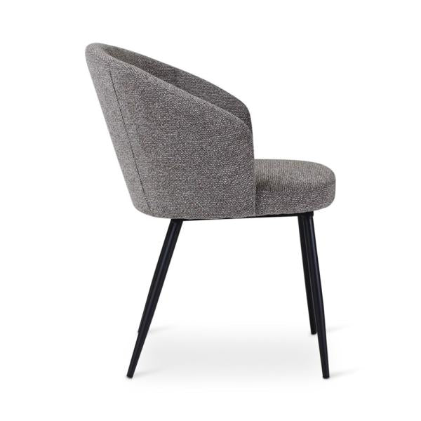CRES armchair dark grey, anthracite metal legs