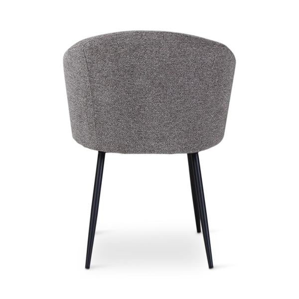 CRES armchair dark grey, anthracite metal legs
