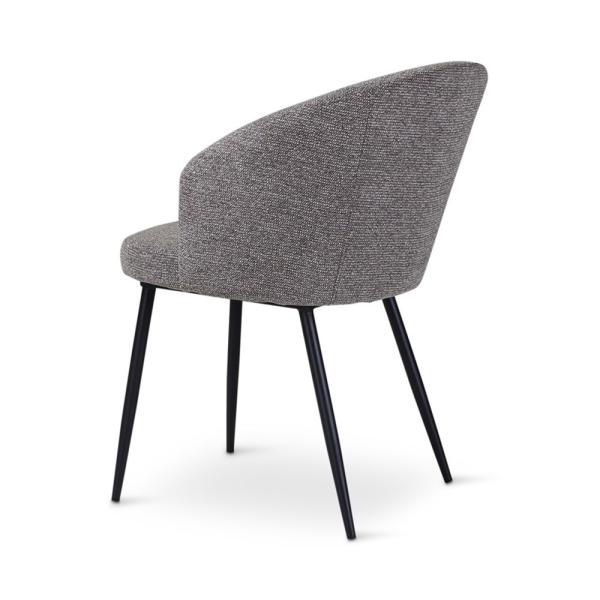 CRES armchair dark grey, anthracite metal legs
