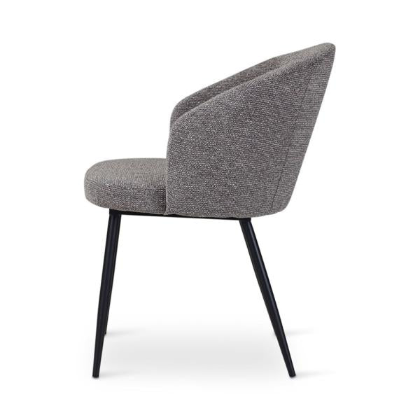 CRES armchair dark grey, anthracite metal legs