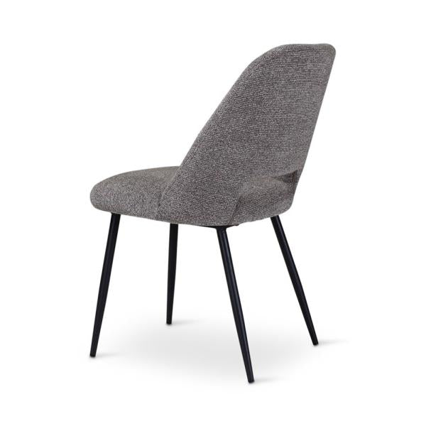 OMIS chair dark grey, anthracite metal legs