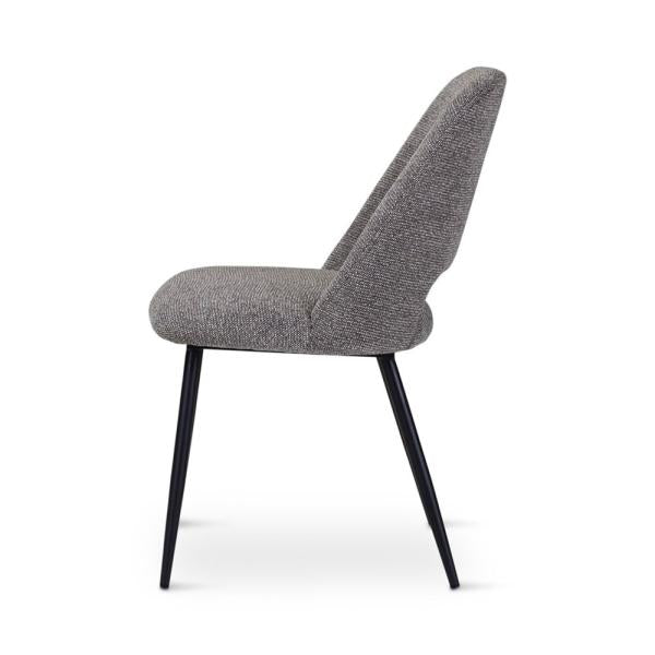 OMIS chair dark grey, anthracite metal legs