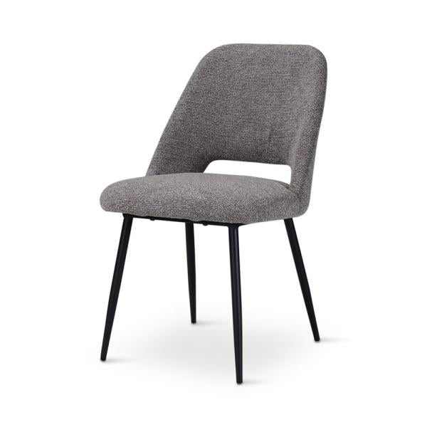 OMIS chair dark grey, anthracite metal legs