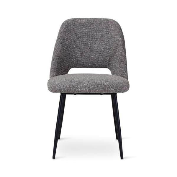 OMIS chair dark grey, anthracite metal legs