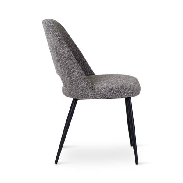OMIS chair dark grey, anthracite metal legs