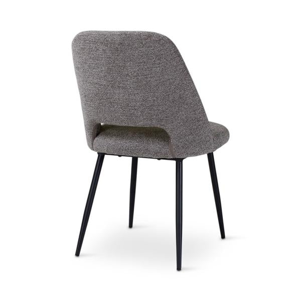 OMIS chair dark grey, anthracite metal legs