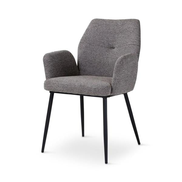 VIGO armchair dark grey, anthracite metal legs