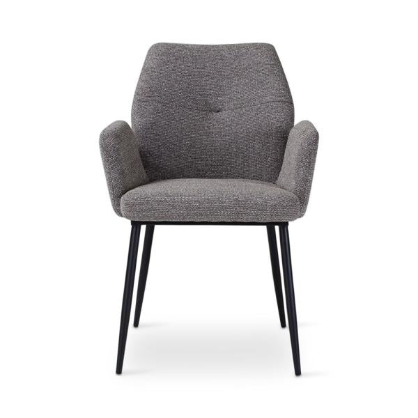 VIGO armchair dark grey, anthracite metal legs