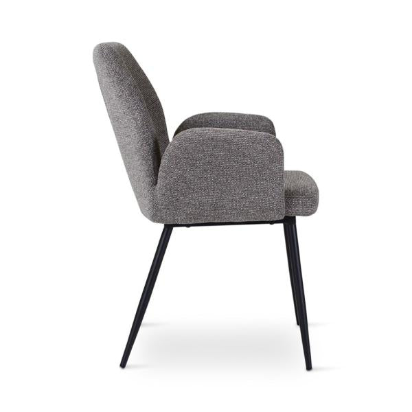 VIGO armchair dark grey, anthracite metal legs
