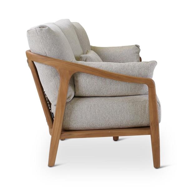 ANAIS 3-seat teak naturel, beige weaving, incl cushions cream