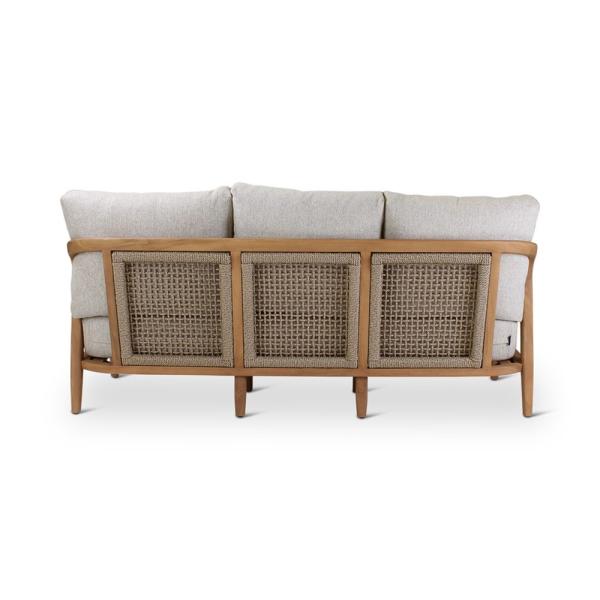 ANAIS 3-seat teak naturel, beige weaving, incl cushions cream