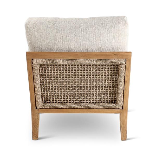 ANAIS center teak naturel, beige weaving, incl cushions cream