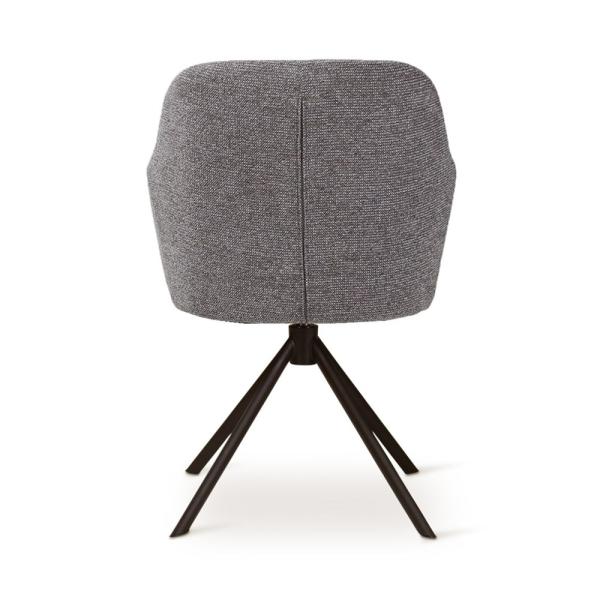LYS rotating armchair dark grey, anthracite metal legs