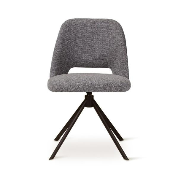 OMIS rotating chair dark grey, anthracite metal legs