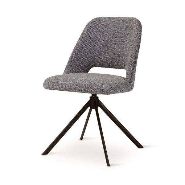 OMIS rotating chair dark grey, anthracite metal legs