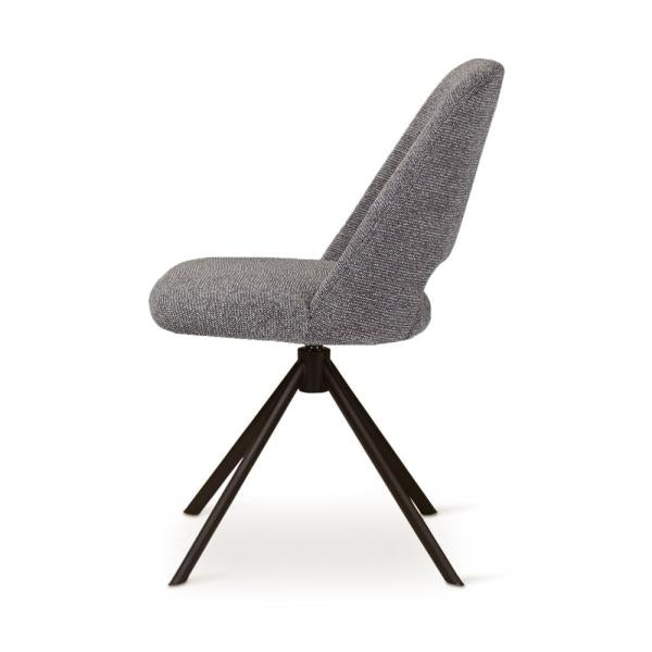OMIS rotating chair dark grey, anthracite metal legs