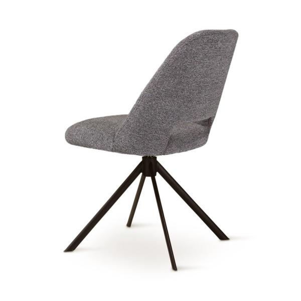 OMIS rotating chair dark grey, anthracite metal legs