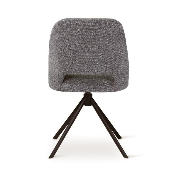 OMIS rotating chair dark grey, anthracite metal legs