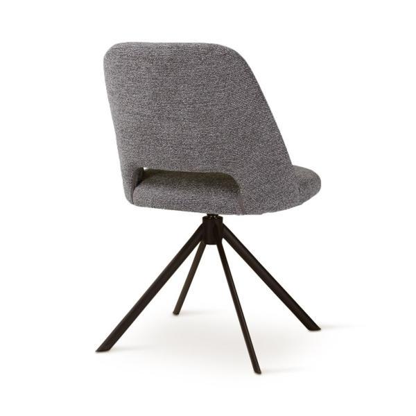 OMIS rotating chair dark grey, anthracite metal legs