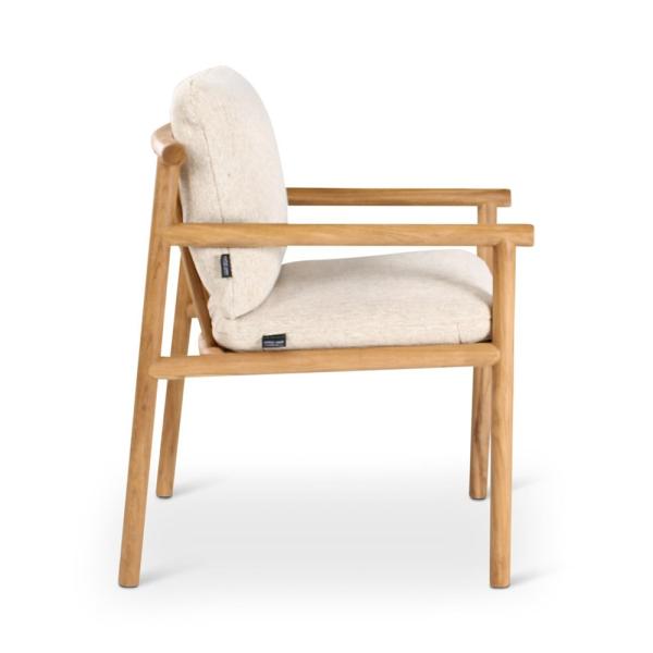 KURO armchair teak naturel incl cushions cream