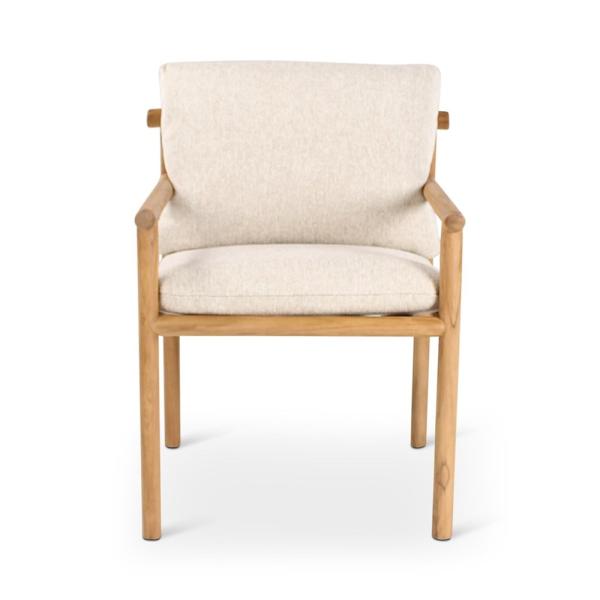 KURO armchair teak naturel incl cushions cream