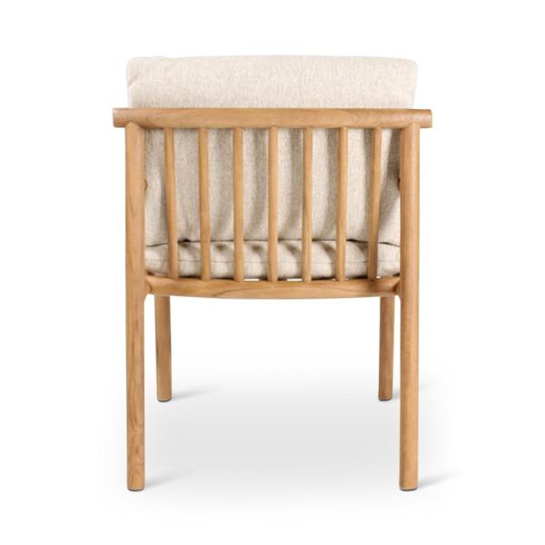 KURO armchair teak naturel incl cushions cream