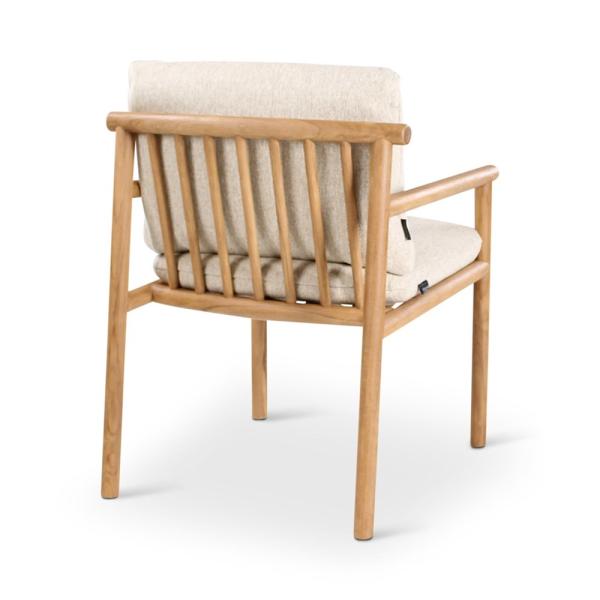 KURO armchair teak naturel incl cushions cream