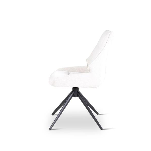CECILIA rotating chair naturel, anthracite metal legs