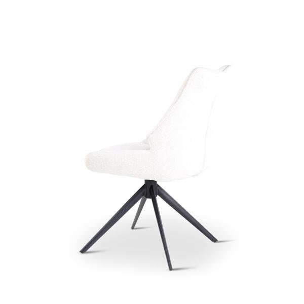 CECILIA rotating chair naturel, anthracite metal legs