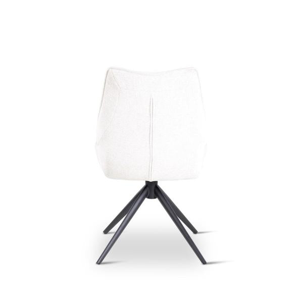 CECILIA rotating chair naturel, anthracite metal legs