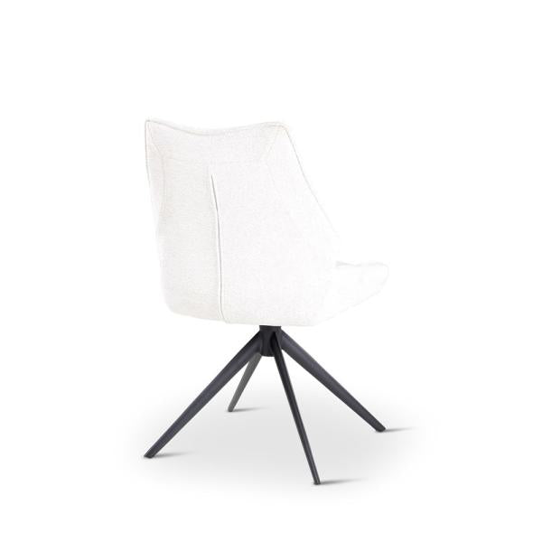 CECILIA rotating chair naturel, anthracite metal legs