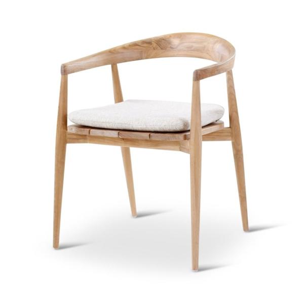 EMMA armchair teak naturel incl cushion clay