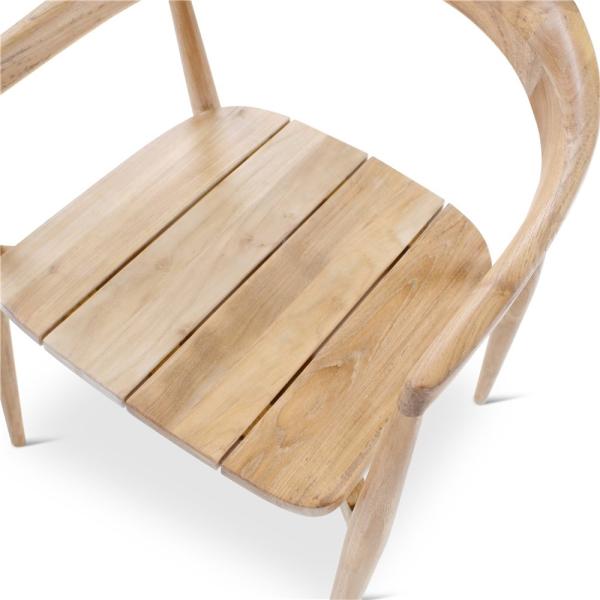 EMMA armchair teak naturel incl cushion clay