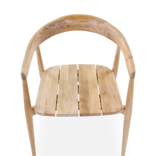 EMMA armchair teak naturel incl cushion clay