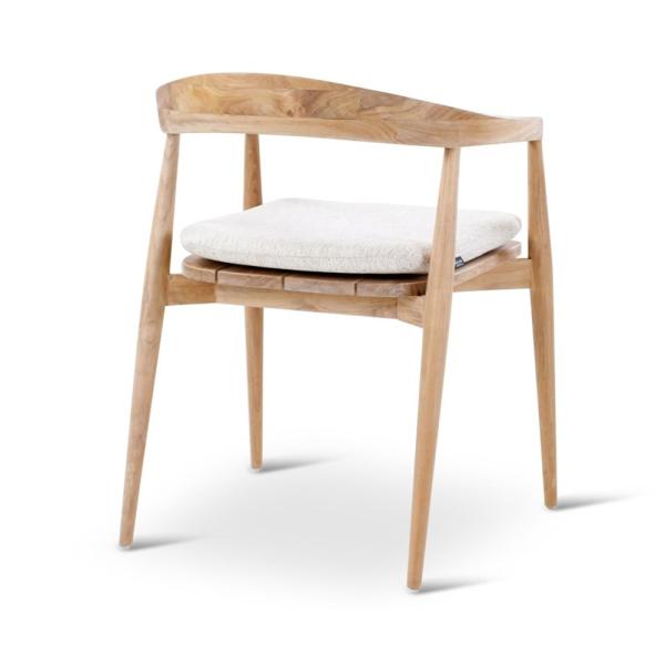 EMMA armchair teak naturel incl cushion clay