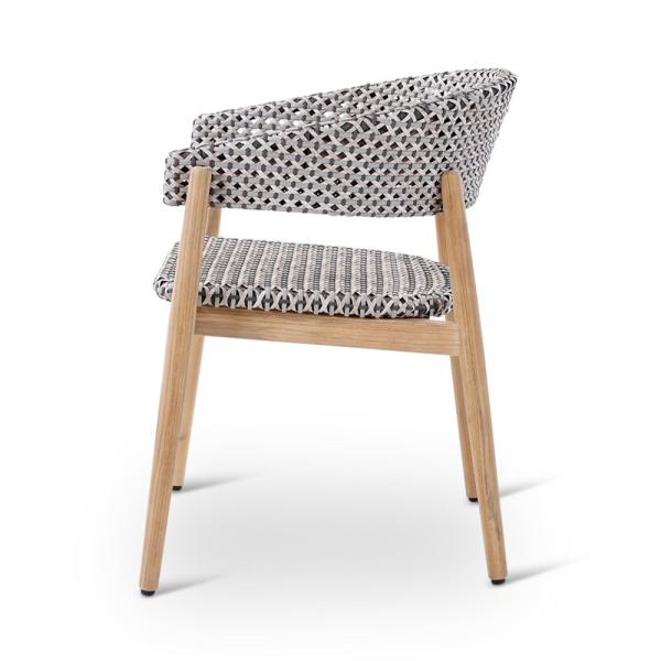 RALF armchair teak naturel, grey weaving