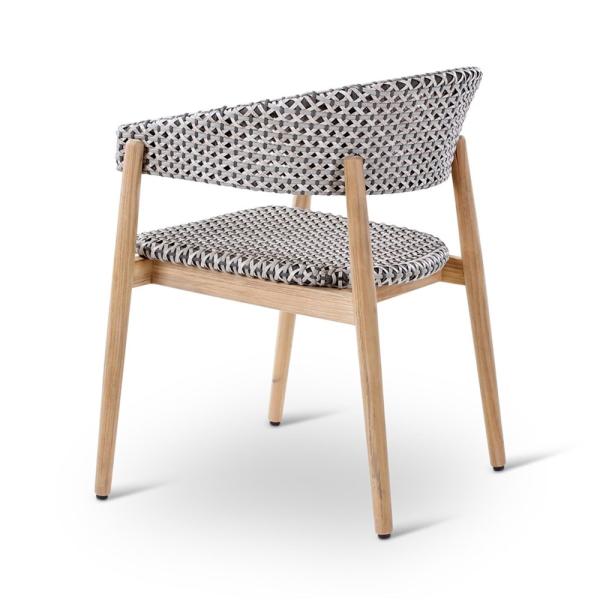 RALF armchair teak naturel, grey weaving