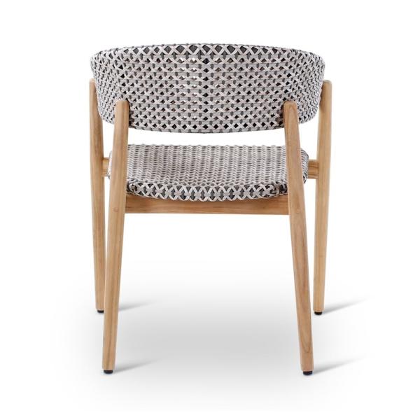 RALF armchair teak naturel, grey weaving