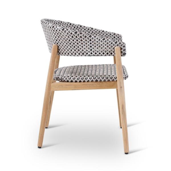RALF armchair teak naturel, grey weaving